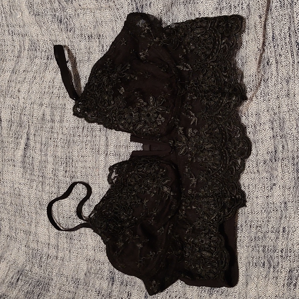 Black Lace Bra/Top Size S